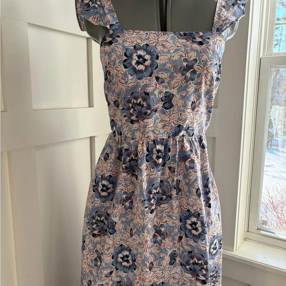 Anne Klein Blue and Pink Floral Dress Size 10 - Picture 5 of 10